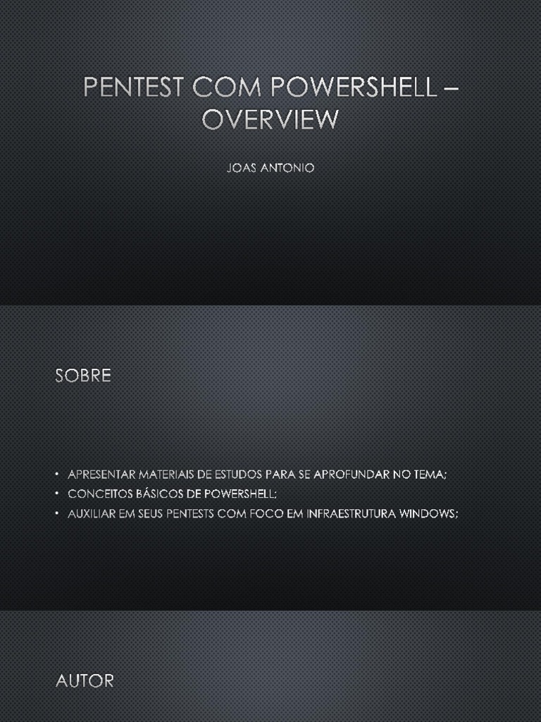 Powershell for Penetration Testing Guide | PDF | World Wide Web ...