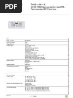 Product Data Sheet: Micom P446-Distance Protection Relay-80Te - Panel Mounting-Hmi 10 Funct Keys