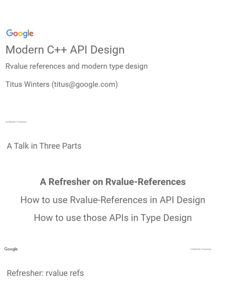 Modern C++ API Design | PDF | Information Technology Management ...