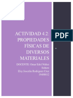 Actividad 4.2 Propiedades físicas de diversos materiales