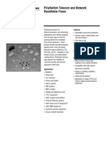 Polyswitch Telecom and Network Resettable Fuses: Features