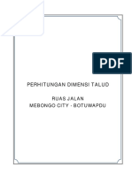 Perhitungan Talud - MEBONGO CITY - BOTUWAPDU