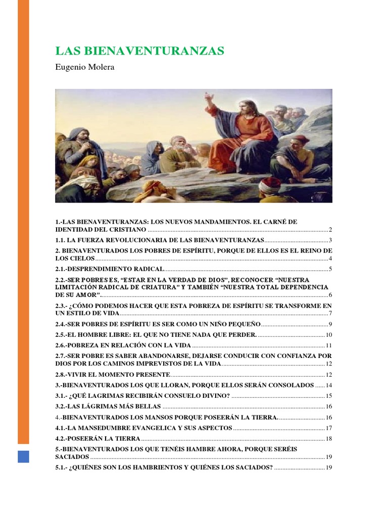 Bienaventuranzas: Camino a la Felicidad | PDF | Jesús | Bienaventuranzas