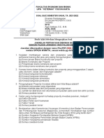 Soal Quis - MK Ekonomi Properti Kls - Ep D