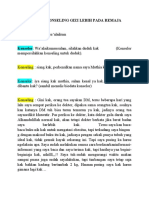 Adegan Konseling Gizi Lebih Pada Remaja