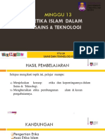 13 Etika Islam Dalam Sains Dan Teknologi