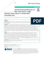 The Effect of Perineural Dexamethasone On Rebound Pain After Ropivacaine Single-Injection Nerve Block: A Randomized Controlled Trial