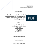 Judgment Ecila Henderson (A Protected Party, by Her Litigation Friend, The Official Solicitor) (Appellant) Trust (Respondent)