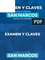 San Marcos Examen y Claves Sábado 4 Dicembbre