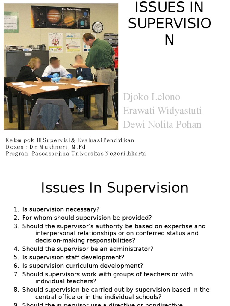 Indirect Supervision in Teacher Support | PDF | Labor | Psychological ...