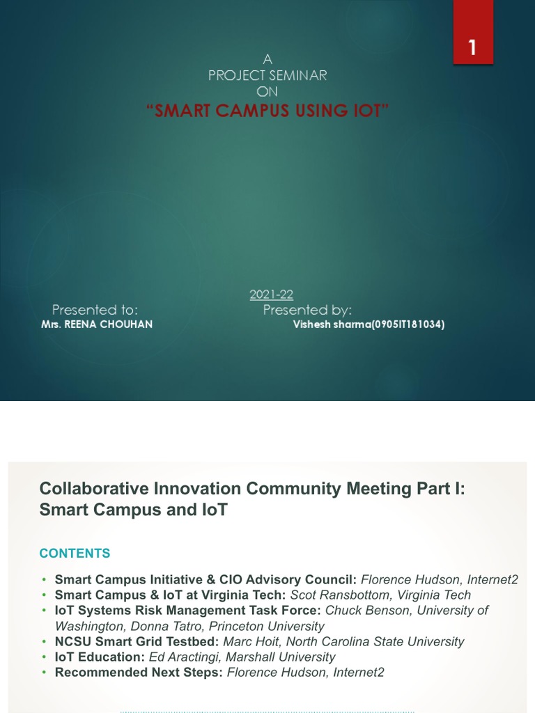 "Smart Campus Using Iot": A Project Seminar ON | PDF | Internet Of ...