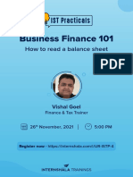 IST Practical - Business Finance 101 - How To Read A Balance Sheet