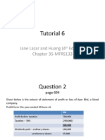 Tutorial 6: Jane Lazar and Huang (4 Edition) - Chapter 35-MFRS133