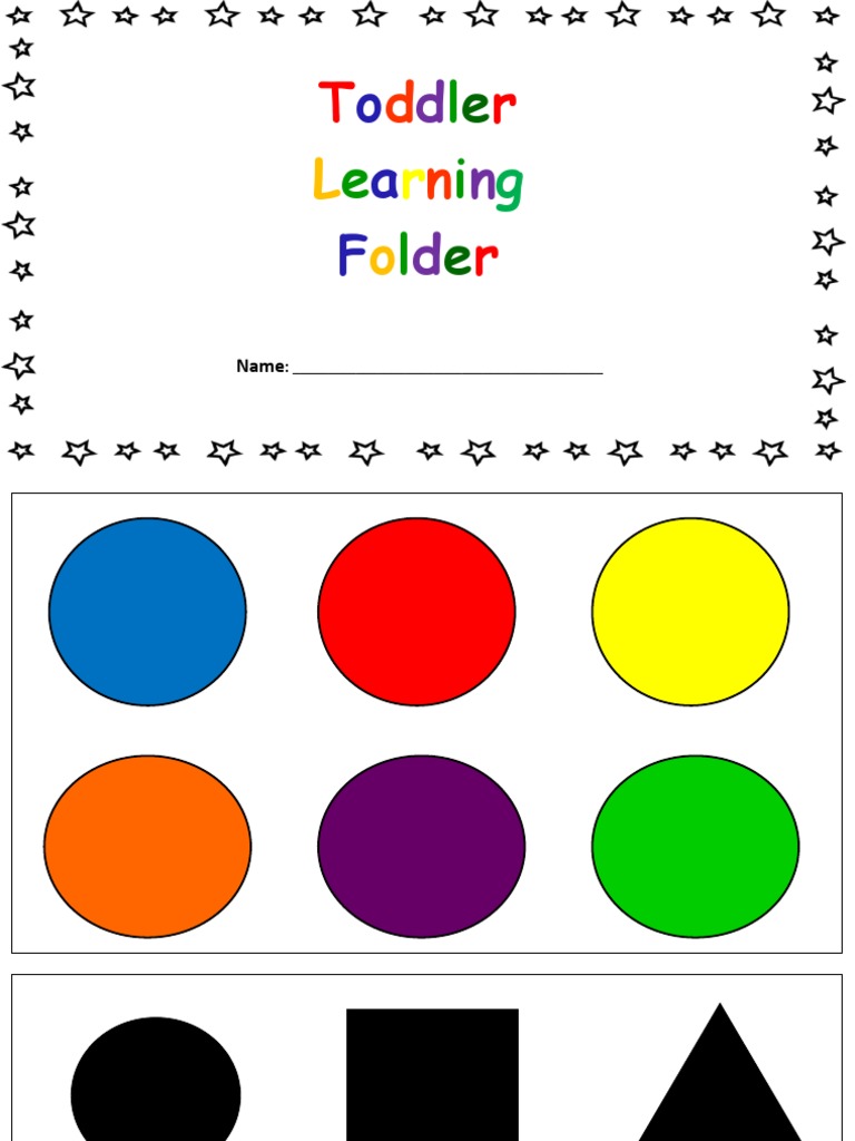 Toddler Learning Activities Folder | PDF
