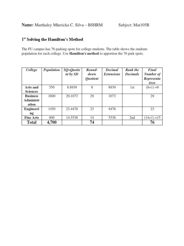 Silva - 1st Solving The Hamilton's Method | PDF
