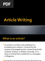 Article Writing Xii