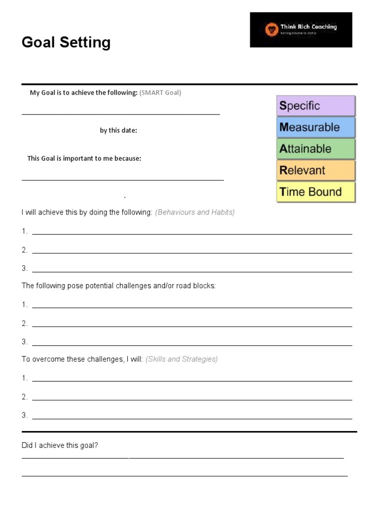 SMART Goal Setting for GCSE PE | PDF | Career & Growth