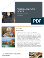 Personal Cultural Project - Edu 280