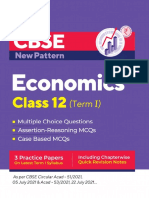 CBSE New Pattern Economics Class 12 for 2021-22 Exam (MCQs Based Book for Term 1)