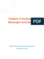 Chapter 4: Evaluating Messages and Images: GNED 05 Purposive Communication November 2020