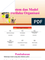 Pertemuan Ke 11 - Sistem Dan Model Perilaku Organisasi