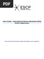 User Guide - International Direct Admission (IDA) Online Application