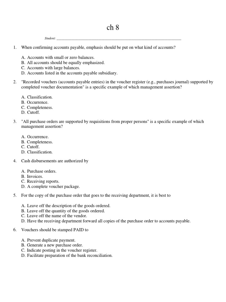 Accounts Payable Audit Procedures | PDF | Accounts Payable | Payroll