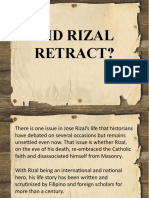 Did Rizal Retract?