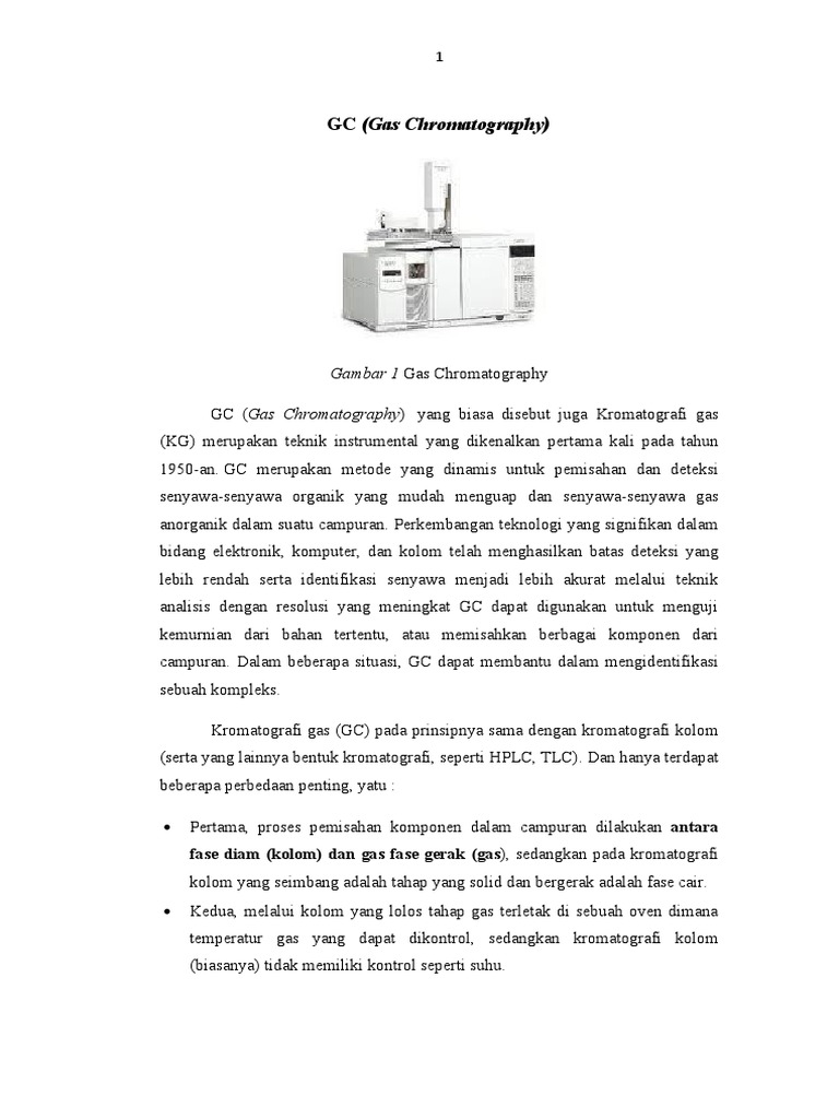 Gas Chromatography | PDF
