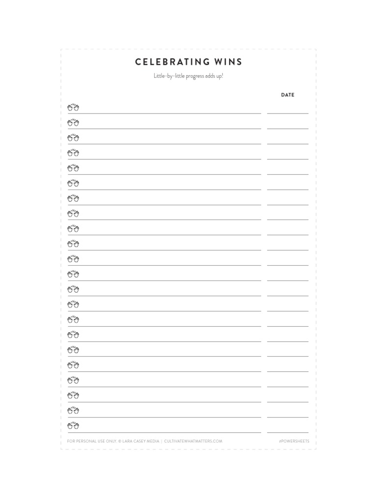 PowerSheets Wildcard CelebratingWins PDF