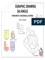 E Engineering Graphics and Design Grade 12 - 3rd Angle Castings Worksheets - Lesson