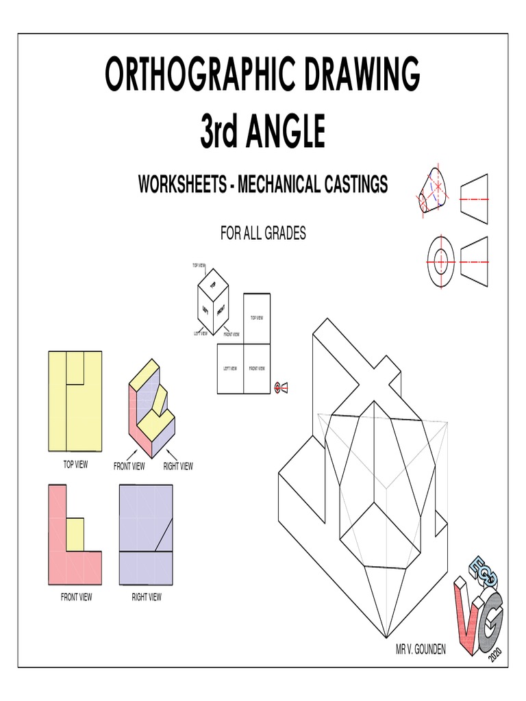 Isometric and Orthographic Drawing Exercises | PDF | Angle | Graphic Design
