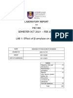 LAB REPORT ON EFFECT OF Β-AMYLASE ON STARCH