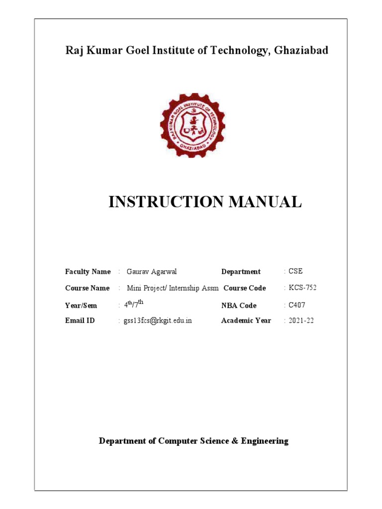 Guidelines For Industrial Training 2021 22 Odd Sem PDF Engineering