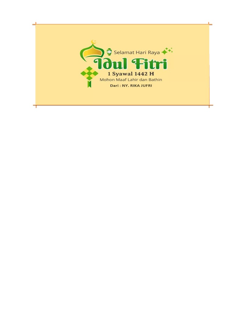 Kartu Ucapan Idul Fitri 1442 H | PDF