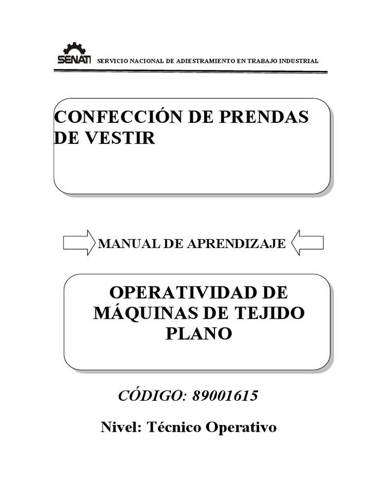 Operatividad de Maquinas de Confeccion Industrial PDF