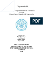 Penerapan Fungsi Linear Dalam Matematika Ekonomi