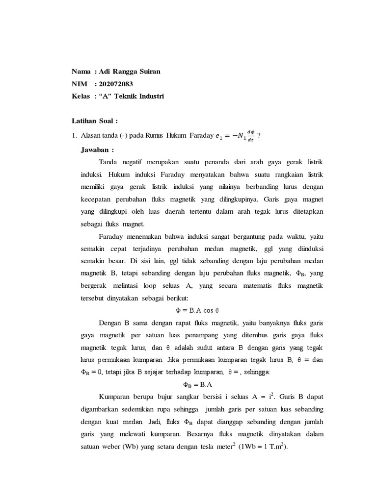 Latihan Soal 3-Adi Rangga Suiran (202072083) | PDF