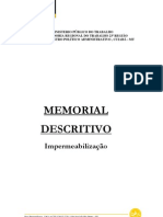 Memorial Descritivo Impermeabilização