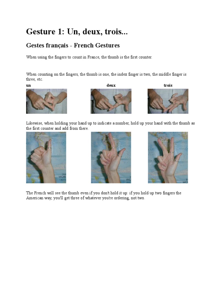 French Finger Counting Explained | PDF