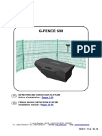 G-FENCE 600: Detection de Chocs Sur Cloture Notice D'installation - Fence Shock Detection System Installation Manual