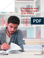 Corporate and Business Law (LW-ENG) : Syllabus and Study Guide