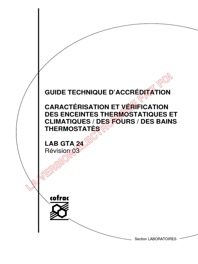 Caractérisation Et Vérification Des Enceintes Thermostatiques | PDF ...