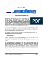Pharmaceutical Care Plan: Pharmacy 302