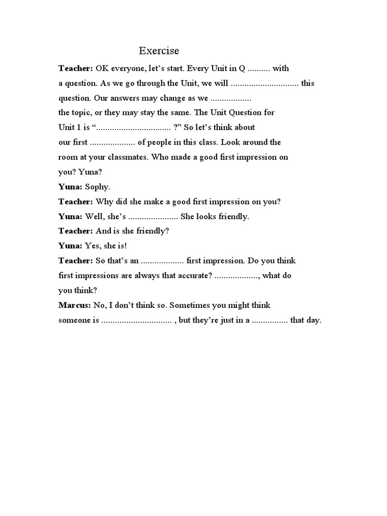 Exercise 1 | PDF | Career & Growth | Language Arts & Discipline