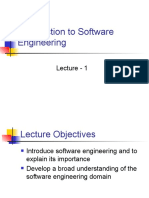 Introduction To Software Engineering: Lecture - 1