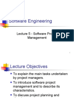 Software Engineering: Lecture 5 - Software Project Management