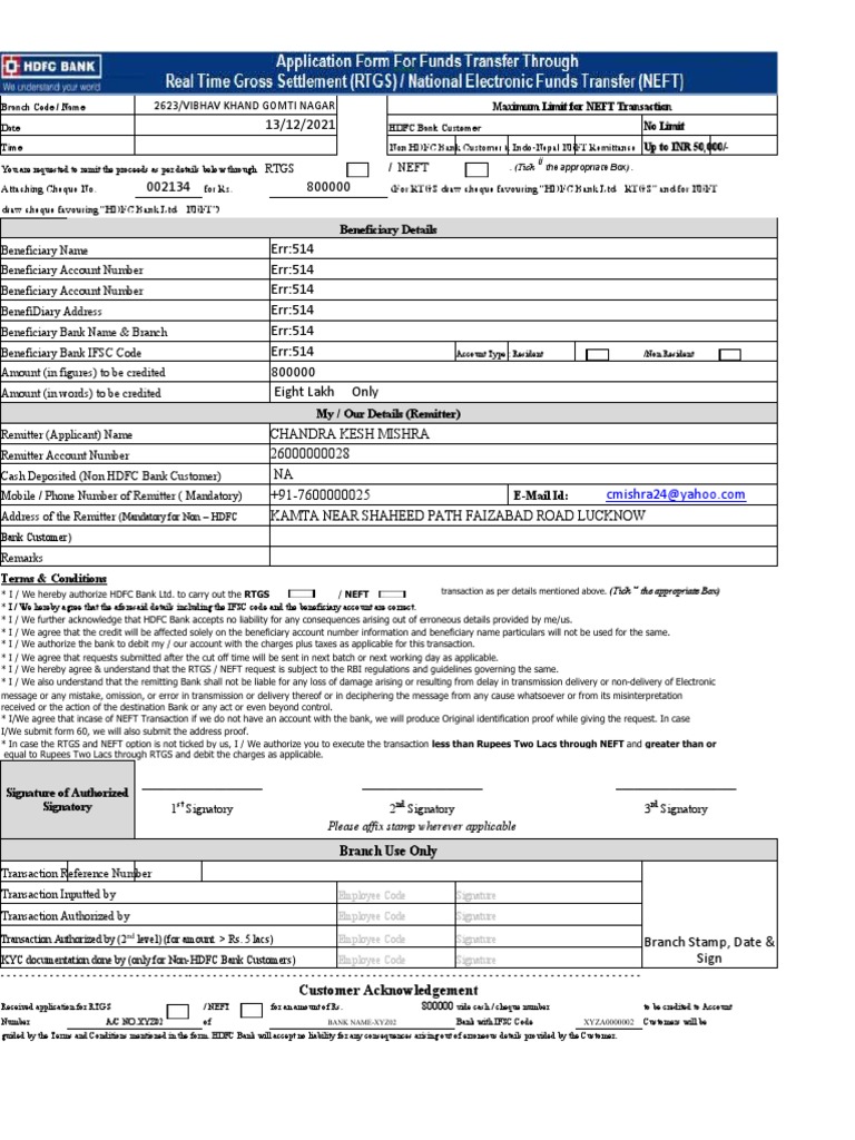 Hdfc rtgs form in excel format pdf economies service industries