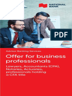 Offer For Business Professionals: Lawyers, Accountants (CPA), Notaries, Actuaries, Professionals Holding A CFA Title