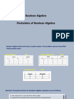 Postulates of Boolean Algebra